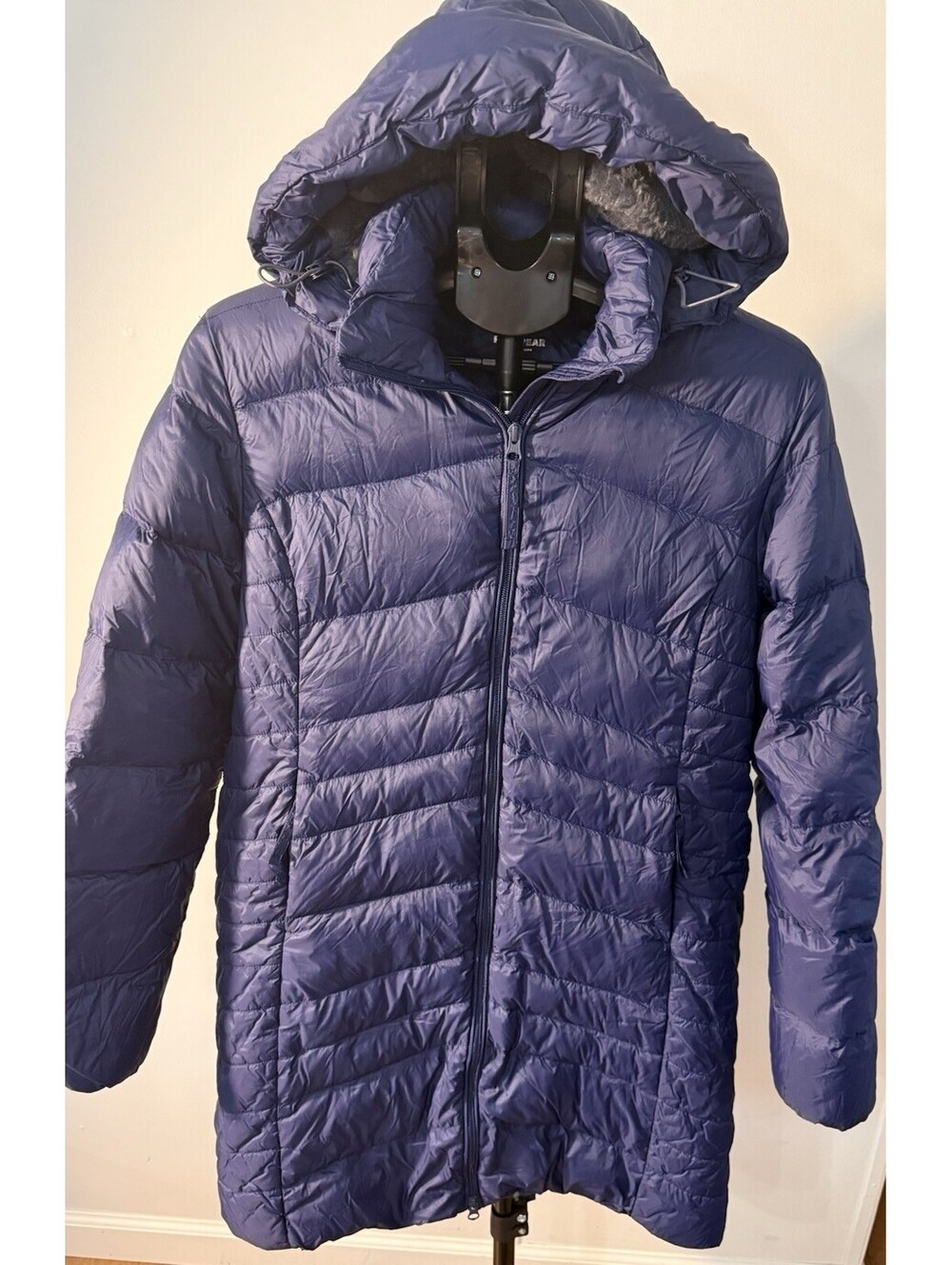 Purepear Purple Women’s Hooded Coat With Retro Silver Black Lining Size XL